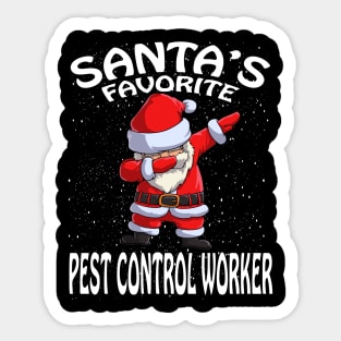 Santas Favorite Pest Control Worker Christmas Sticker